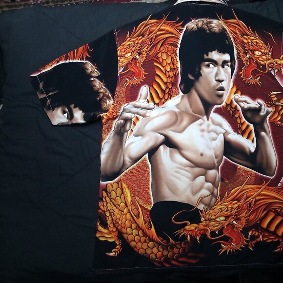 Vintage Y2K Bruce Lee Enter The Dragon Button Shirt - Picture 8 of 9